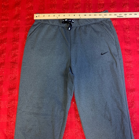 Nike Therma Fleece Gray Training Jogger, Zip Ankle with Logo, Women's M - Picture 8 of 9